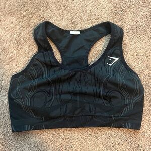 gymshark black seamless sports bra